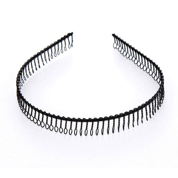 Details about  / New Practical Black Metal Teeth Comb Hairband HairHoop Headband For Woman Sex Q*